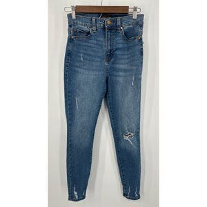 Kendall + Kylie Jeans Women 5/27 Blue Distressed High Rise Skinny